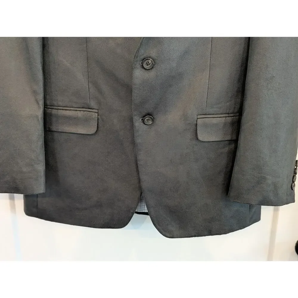 Lauren Ralph Lauren Men's 40R Dark Brown Faux Suede Blazer Sport Coat Career EUC